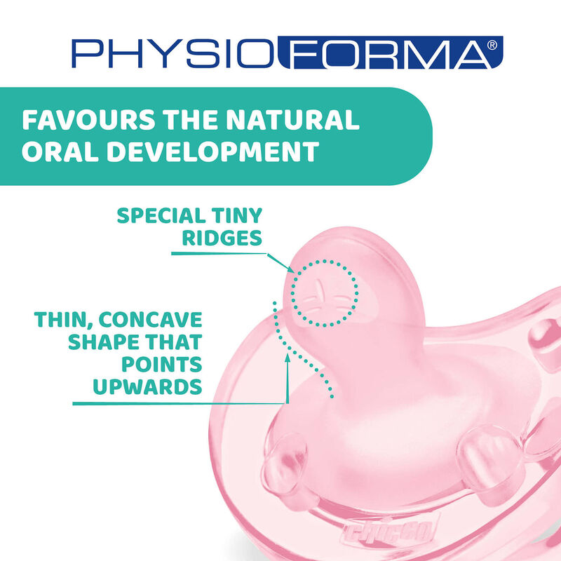 PhysioForma Soft 0-6m pacifier Girl -2 PCS (100% silicone) image number 3